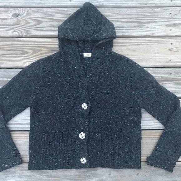 Cato Sweaters - Cato Women Sweater Hood Wool Blend Black Hooded